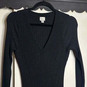 Black Long Sleeve Knit Dress NWOT